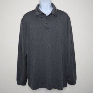 Grand Slam* Men's Long‎ Sleeve 3 Button Down Straight Hem Golf Shirt~ Size XL